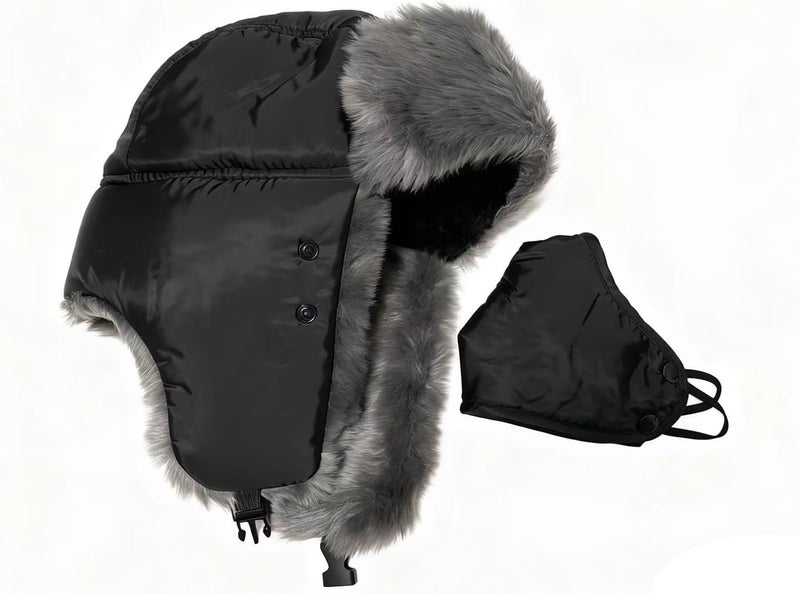 ASWER Trapper Warm Russian Trooper Hat Winter Skiing Cap Women Men Windproof - Image 4